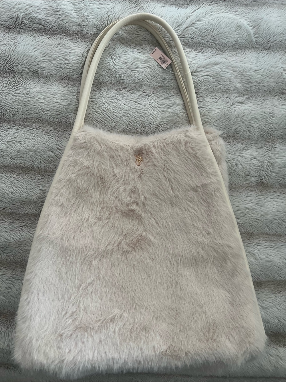 Victoria Secret Faux Fur Shoulder Tote Bag
